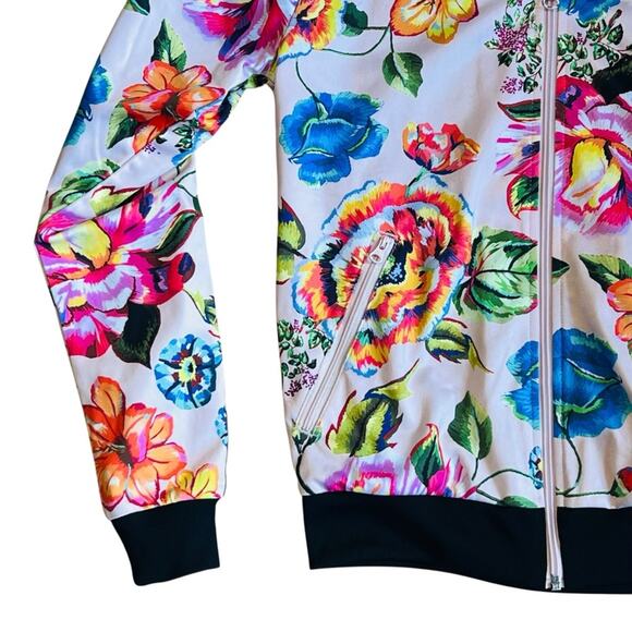 Adidas x Farm Rio Women’s Sz XS Floral Track Jacket Tropical Flotilla Full Zip - Picture 6 of 14